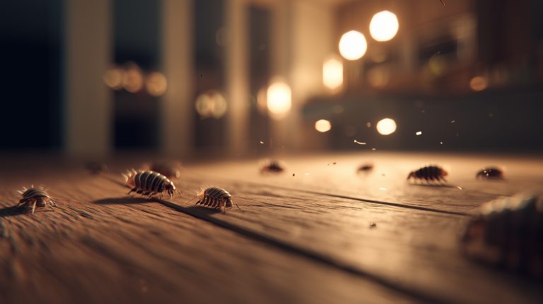 Gryzki na drewnianej powierzchni w nowoczesnej kuchni – realistyczne zbliżenie